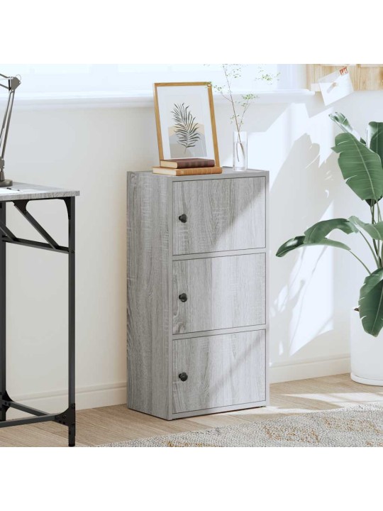 Kirjahylly harmaa sonoma 40x24x77 cm tekninen puu