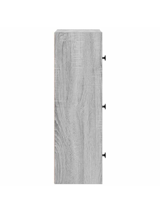 Kirjahylly harmaa sonoma 40x24x77 cm tekninen puu