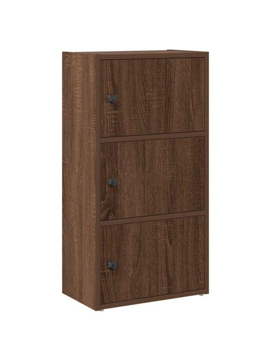 Kirjahylly ruskea tammi 40x24x77 cm tekninen puu