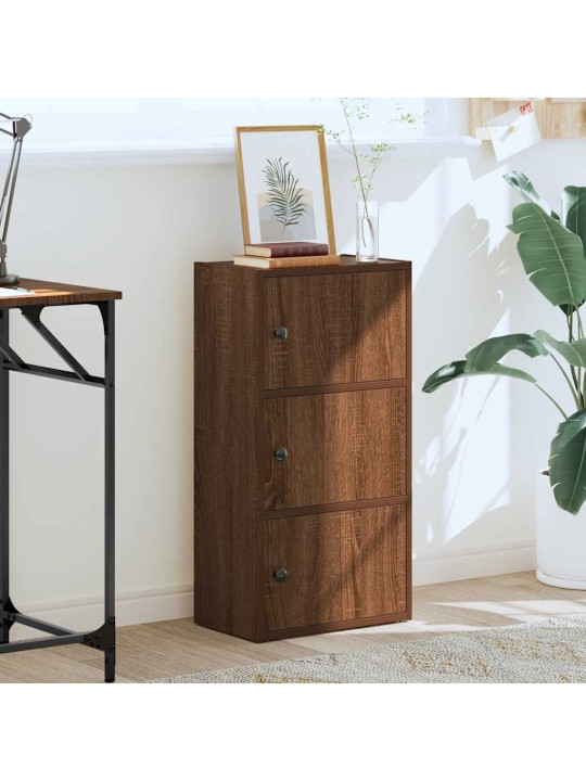 Kirjahylly ruskea tammi 40x24x77 cm tekninen puu