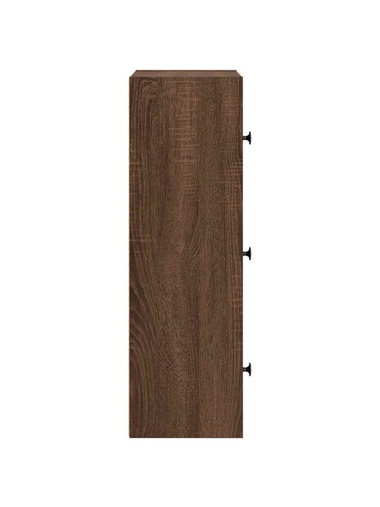 Kirjahylly ruskea tammi 40x24x77 cm tekninen puu