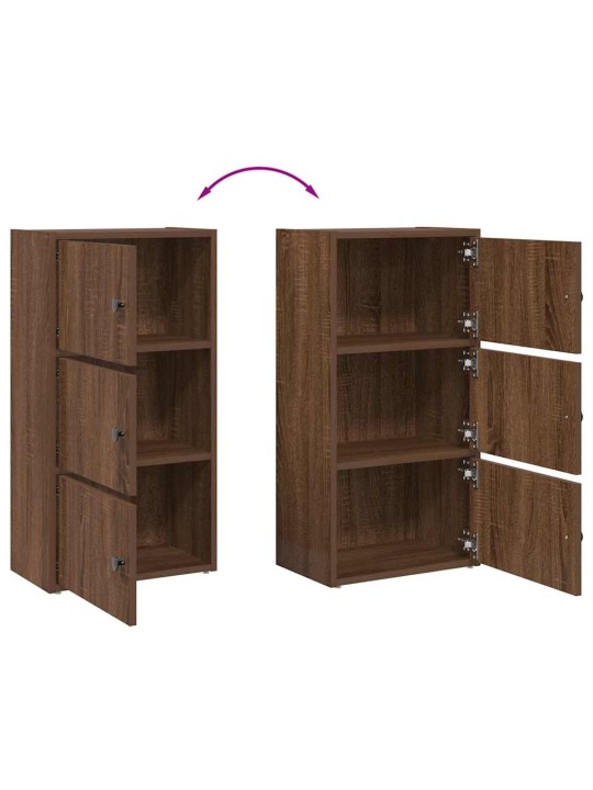Kirjahylly ruskea tammi 40x24x77 cm tekninen puu