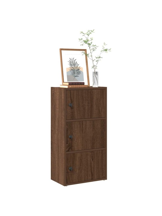 Kirjahylly ruskea tammi 40x24x77 cm tekninen puu