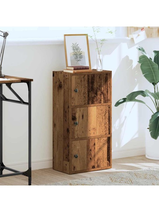 Kirjahylly vanha puu 40x24x77 cm tekninen puu