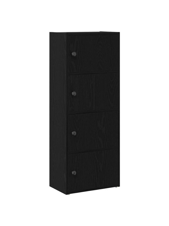 Kirjahylly musta tammi 40x24x102 cm tekninen puu