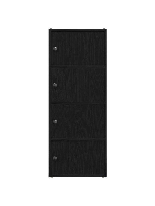 Kirjahylly musta tammi 40x24x102 cm tekninen puu
