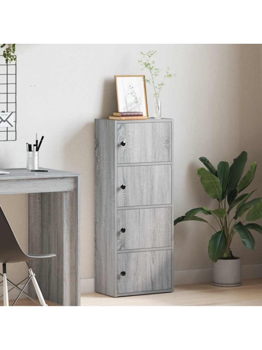 Kirjahylly harmaa sonoma 40x24x102 cm tekninen puu