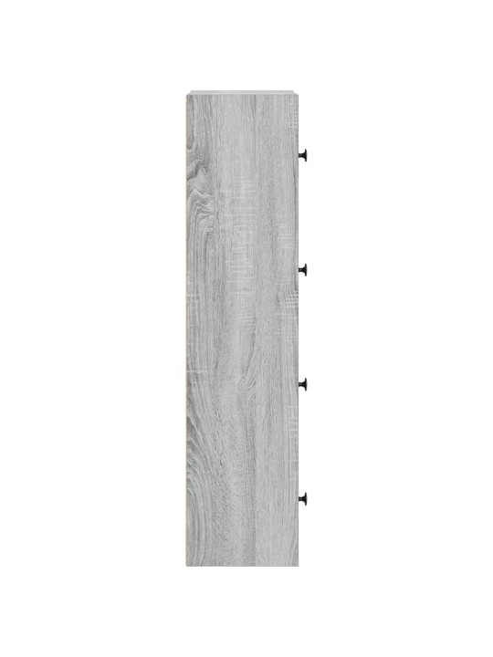 Kirjahylly harmaa sonoma 40x24x102 cm tekninen puu