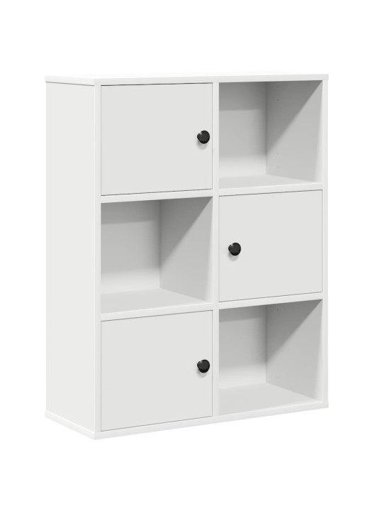 Kirjahylly valkoinen 60x24x76,5 cm tekninen puu