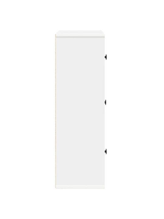 Kirjahylly valkoinen 60x24x76,5 cm tekninen puu