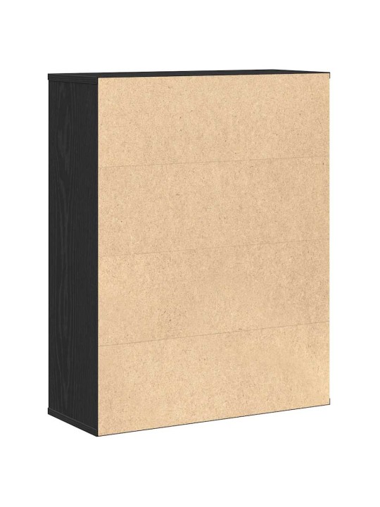 Kirjahylly musta tammi 60x24x76,5 cm tekninen puu