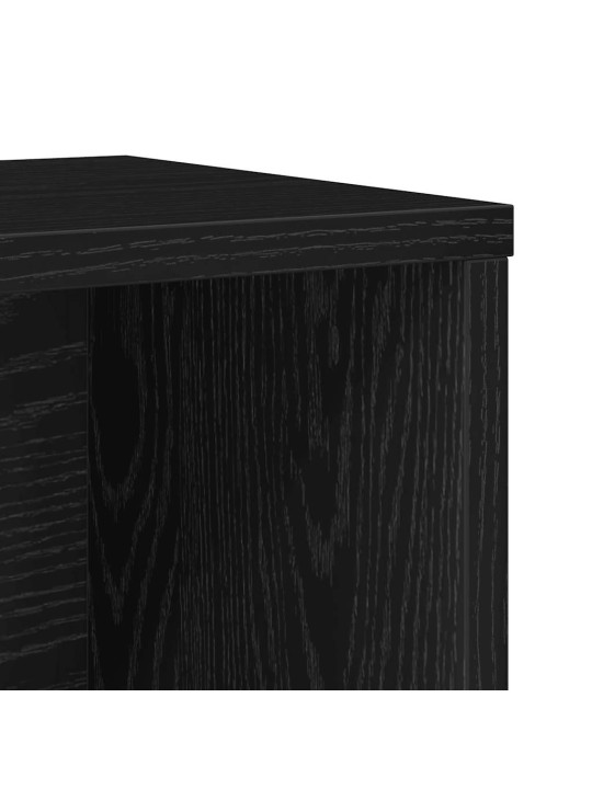Kirjahylly musta tammi 60x24x76,5 cm tekninen puu