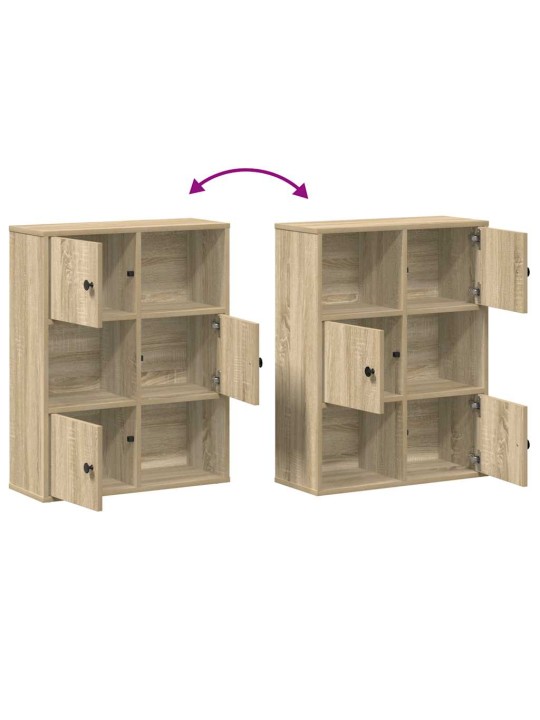 Kirjahylly sonoma oak 60x24x76,5 cm engineered wood