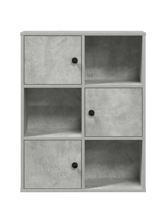 Kirjahylly betoninharmaa 60x24x76,5 cm tekninen puu