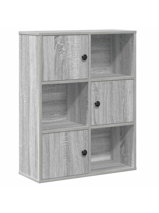 Kirjahylly harmaa sonoma 60x24x76,5 cm tekninen puu