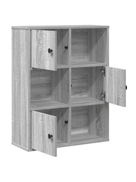 Kirjahylly harmaa sonoma 60x24x76,5 cm tekninen puu