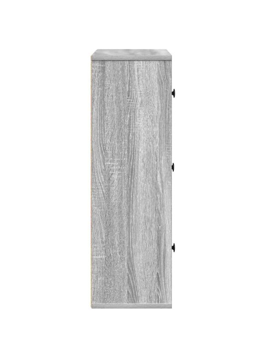 Kirjahylly harmaa sonoma 60x24x76,5 cm tekninen puu