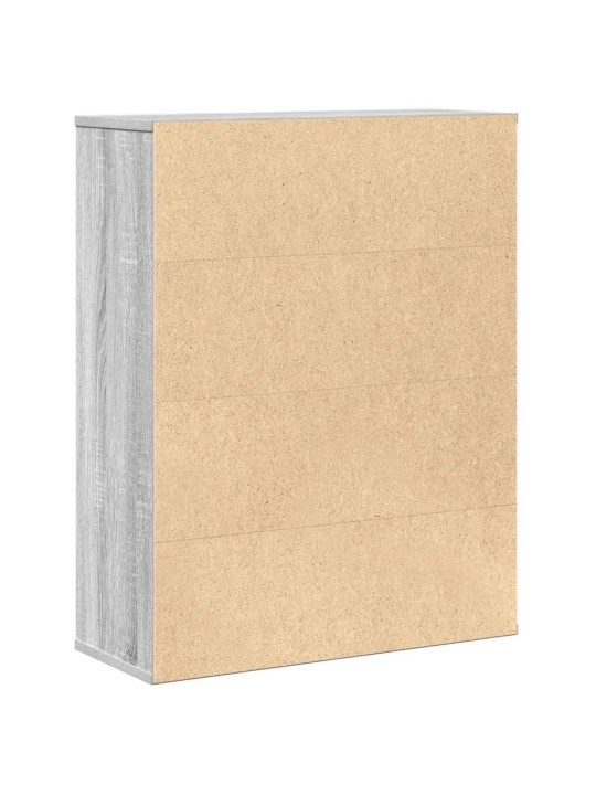 Kirjahylly harmaa sonoma 60x24x76,5 cm tekninen puu