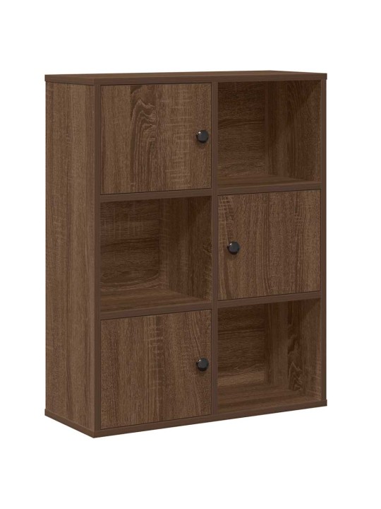 Kirjahylly ruskea tammi 60x24x76,5 cm tekninen puu