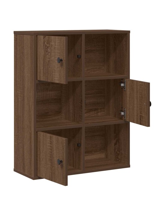 Kirjahylly ruskea tammi 60x24x76,5 cm tekninen puu