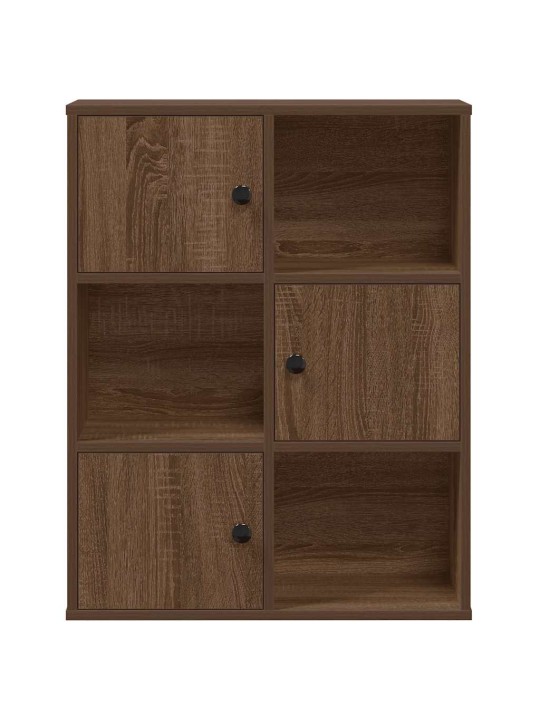 Kirjahylly ruskea tammi 60x24x76,5 cm tekninen puu