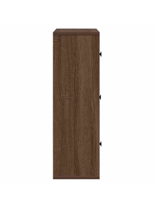 Kirjahylly ruskea tammi 60x24x76,5 cm tekninen puu