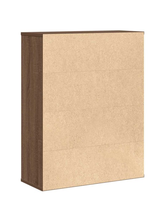 Kirjahylly ruskea tammi 60x24x76,5 cm tekninen puu