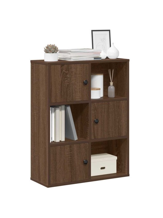 Kirjahylly ruskea tammi 60x24x76,5 cm tekninen puu