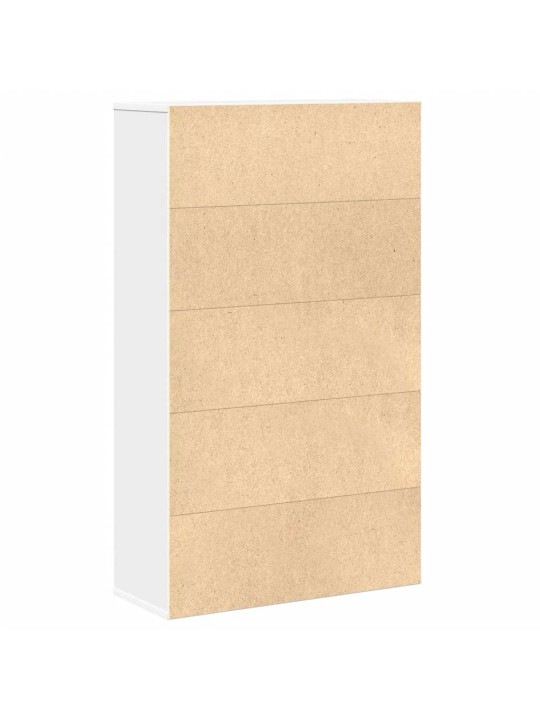 Kirjahylly valkoinen 60x24x101,5 cm tekninen puu