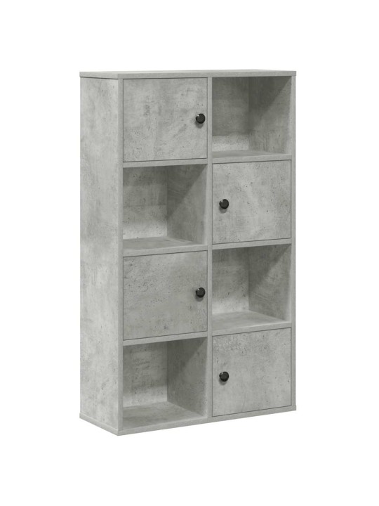 Kirjahylly betoninharmaa 60x24x101,5 cm tekninen puu