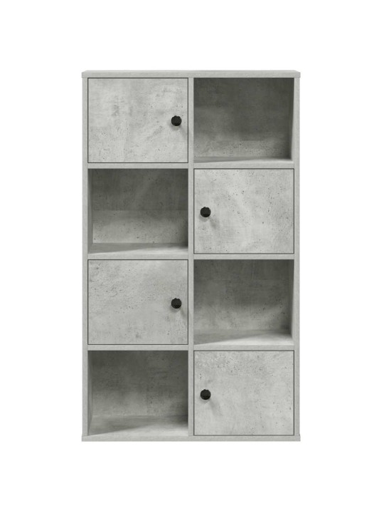 Kirjahylly betoninharmaa 60x24x101,5 cm tekninen puu