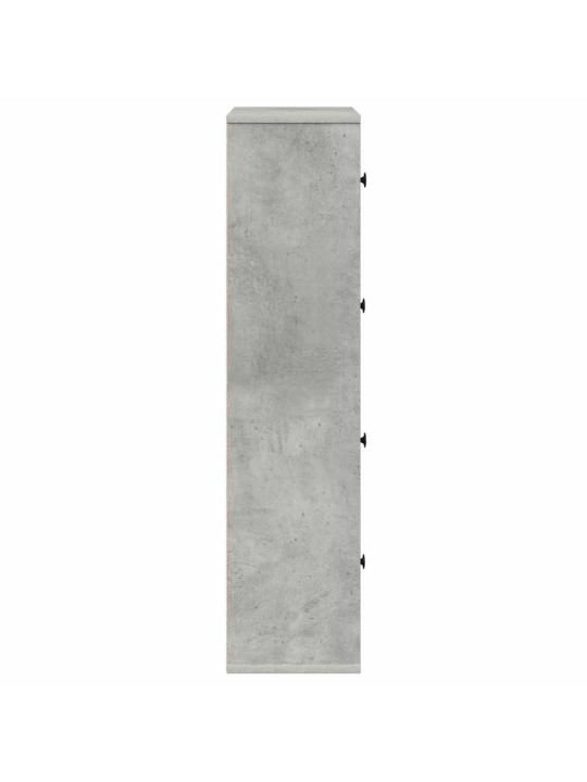 Kirjahylly betoninharmaa 60x24x101,5 cm tekninen puu