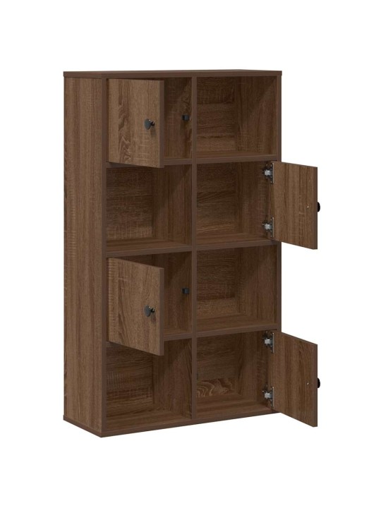 Kirjahylly ruskea tammi 60x24x101,5 cm tekninen puu