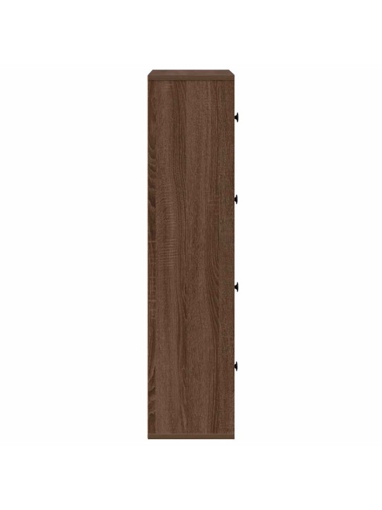 Kirjahylly ruskea tammi 60x24x101,5 cm tekninen puu