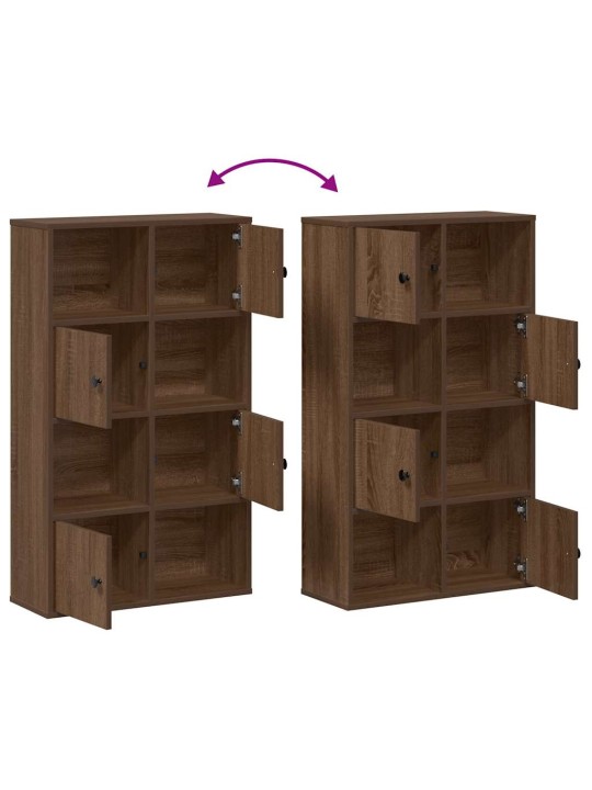 Kirjahylly ruskea tammi 60x24x101,5 cm tekninen puu