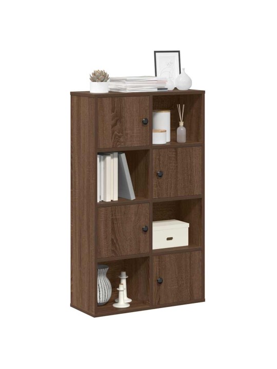 Kirjahylly ruskea tammi 60x24x101,5 cm tekninen puu