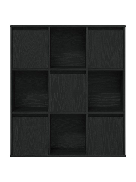 Kirjahylly musta tammi 89x24x101,5 cm tekninen puu