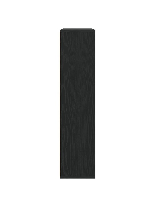 Kirjahylly musta tammi 89x24x101,5 cm tekninen puu