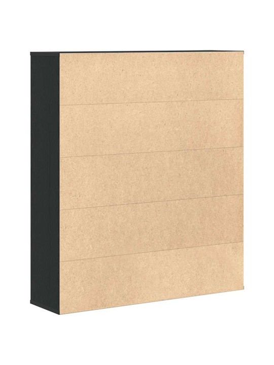 Kirjahylly musta tammi 89x24x101,5 cm tekninen puu