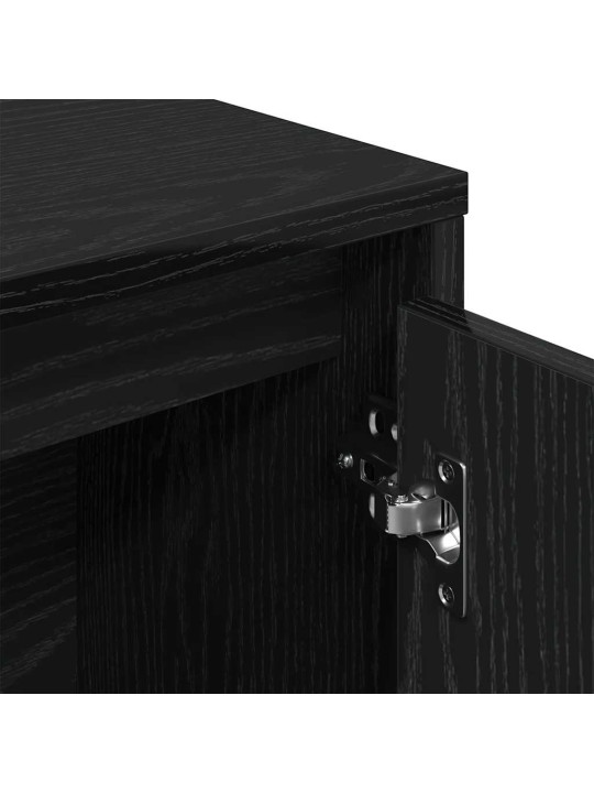 Kirjahylly musta tammi 89x24x101,5 cm tekninen puu