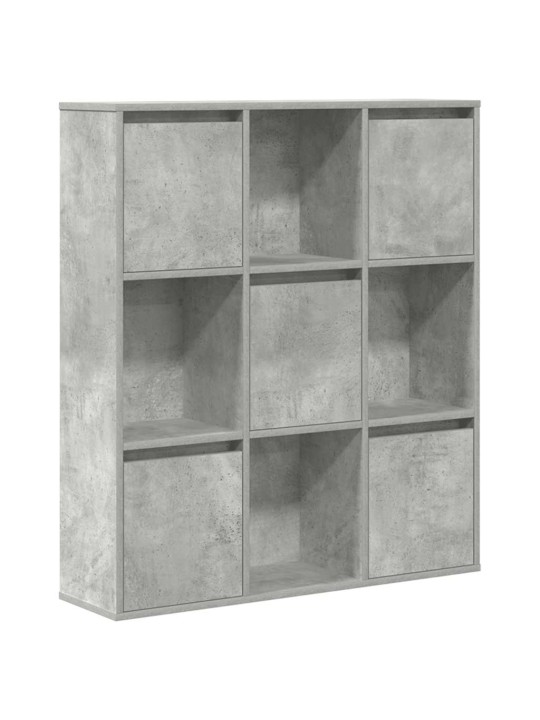 Kirjahylly betoninharmaa 89x24x101,5 cm tekninen puu
