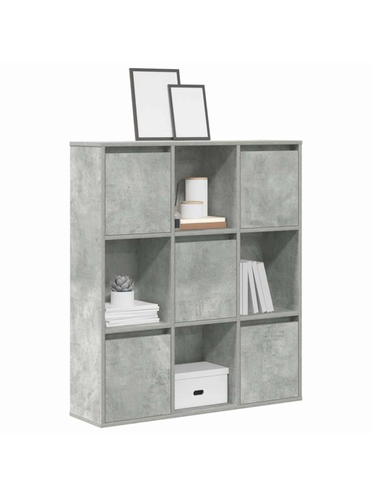 Kirjahylly betoninharmaa 89x24x101,5 cm tekninen puu