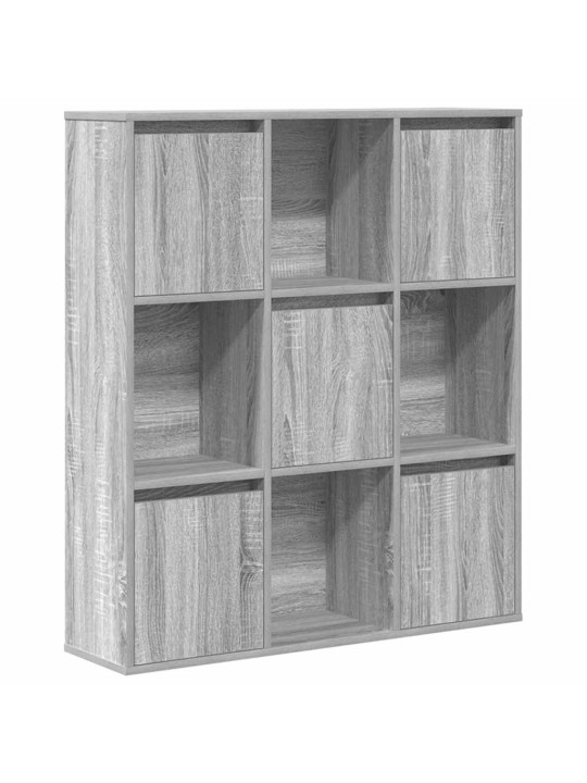 Kirjahylly harmaa sonoma 89x24x101,5 cm tekninen puu