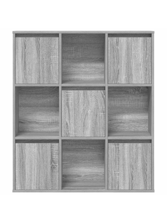 Kirjahylly harmaa sonoma 89x24x101,5 cm tekninen puu