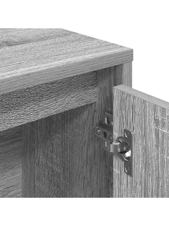 Kirjahylly harmaa sonoma 89x24x101,5 cm tekninen puu