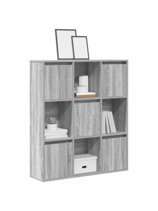 Kirjahylly harmaa sonoma 89x24x101,5 cm tekninen puu