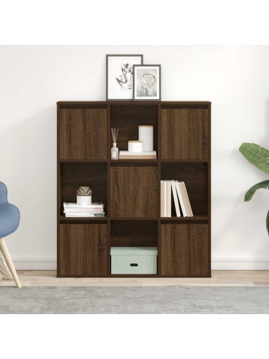 Kirjahylly ruskea tammi 89x24x101,5 cm tekninen puu
