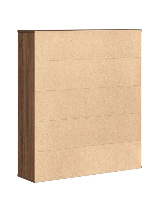 Kirjahylly ruskea tammi 89x24x101,5 cm tekninen puu