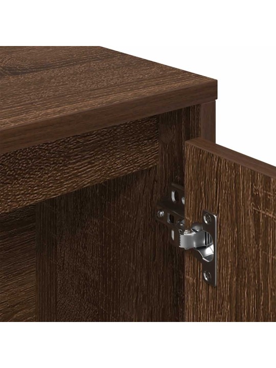 Kirjahylly ruskea tammi 89x24x101,5 cm tekninen puu