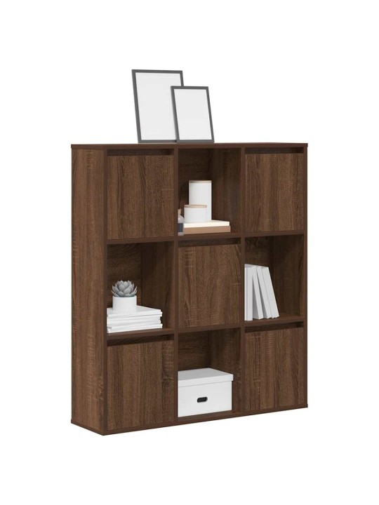 Kirjahylly ruskea tammi 89x24x101,5 cm tekninen puu